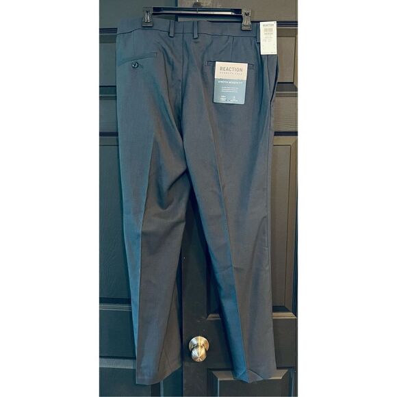 Kenneth Cole REACTION mens Stretch Modern-fit Flat-front dress pants - Picture 3 of 7